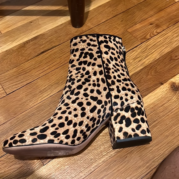 J. Crew Ankle Boots Calf Hair Block Heel - Picture 11 of 11